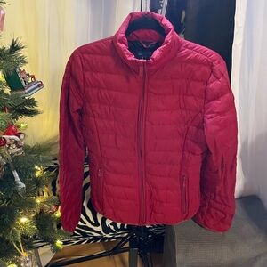 Armani Jeans Cherry Red Puffer Jacket